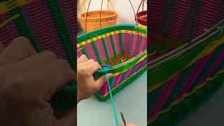 Baskets tutorial Zero basic teaching the most difficult Step rcs91 shorts knitting basket [upl. by Shreve941]