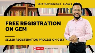 Registration on Government e Marketplace GeM  Class1 GeM Training 2024  GeM Seller Registration [upl. by Freddy197]