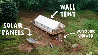 The Ultimate Off Grid Wall Tent Tour [upl. by Aitsirt]