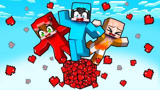 Atrapados en Un SOLO Bloque de CORAZÓN en Minecraft [upl. by Mungovan]