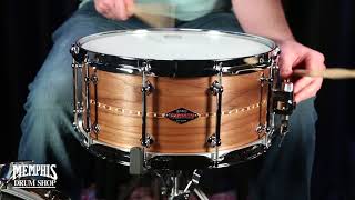 Craviotto 14x65 Custom Shop Walnut Snare Drum with Walnut Inlay [upl. by Urbana971]