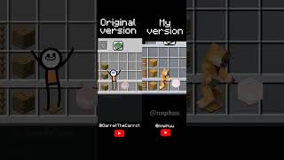 Original vs My version Which one do you like CreGarrettTheCarrot animation minecraft memes [upl. by Gaiser]