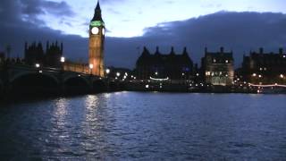 HIGH QUALITY Big Ben Chiming 8pm in twilight [upl. by Anahgem]