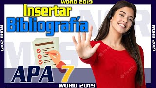 Como insertar una bibliografía en Word según APA 7 🔵 referencias 🔵 Normas APA 7ma edición 2023 ✅ [upl. by Madelena618]