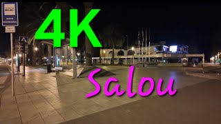 Spain Walking Salou Night Autumn 4K [upl. by Seira]