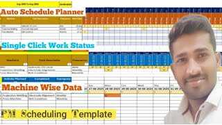 Preventive MaintenanceSchedule planning Template in Excel  Auto PM Planner [upl. by Ellenahs941]