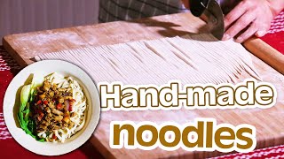 Chinese Handmade Noodles easy cutting method [upl. by Van]