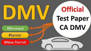 DMV Renewal Test for Seniors 2023 California Official CA DMV Test Paper [upl. by Mchale]