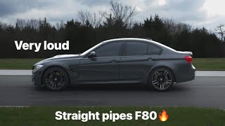 4K F80 M3 straight pipe cold start launch control pulls and more [upl. by Pauletta]