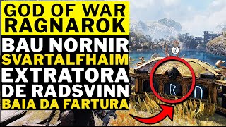 GOD OF WAR RAGNAROK  BAU NORNIR  SVARTALFHAIM  BAIA DA FARTURA  EXTRATORA DE RADSVINN SOLUÇÃO [upl. by Neyu]