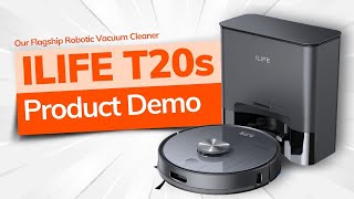 ILIFE T20s Self Emptying Robotic Vacuum Cleaner  Full Demo Video Mobile App amp Maintenance  Review [upl. by Diehl]