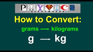 How to Convert g to kg grams to kilograms EASY [upl. by Arrec]