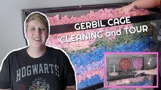 CLEANING MY GERBILS CAGE [upl. by Brindell]