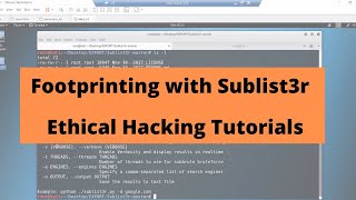 Footprinting with Sublist3r  Ethical Hacking Tutorials [upl. by Aiceila748]