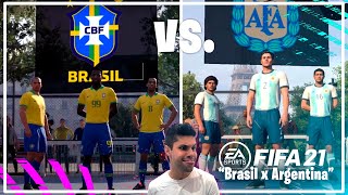 FIFA 21  MODO VOLTA GAMEPLAY com ICONS BRASIL vs ARGENTINA  ft PELÉ RONALDO MARADONA e MAIS [upl. by Eberta]