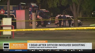 1 dead after officerinvolved shooting in Stockton [upl. by Yadsendew]