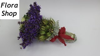 Lavendel Blumenstrauß Liegestrauß ❁ Trockenblumenstrauß selber machen ❁ Deko Ideen mit FloraShop [upl. by Amiel]