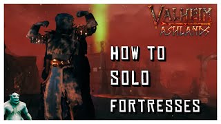 How to SOLO Ashlands Fortresses in Valheim  the op method😉 [upl. by Yelsha984]