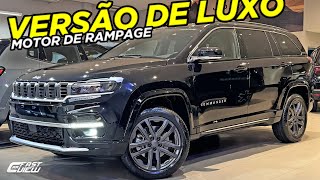 NOVO JEEP COMMANDER OVERLAND HURRICANE 2025 FICOU INSANO QUASE 300 CV E 7 LUGARES COM MUITO LUXO [upl. by Assiran486]