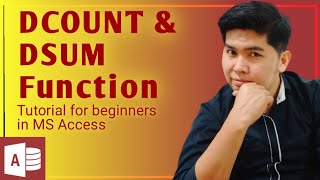 How to use DCount and DSum Function in Microsoft Access [upl. by Iadam281]