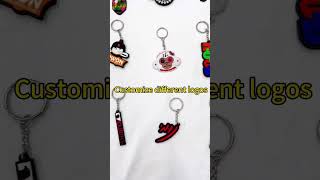 Custom No Minimum Logo Rubber Soft pvc keychain Key Ring [upl. by Eilram]