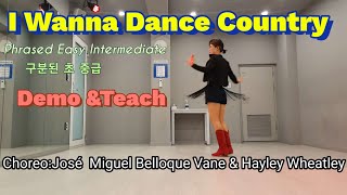 I Wanna Dance Country LinedanceChoreoJosé Miguel Belloque Vane amp Hayley WheatleyFebruary 2024초중급 [upl. by Arramat803]