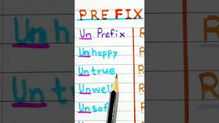 Un Prefix। Prefix Words Prefixes Words। Prefixe Examples। shorts prefix prefixes [upl. by Reniar]