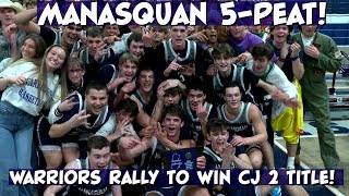 Manasquan 36 RumsonFair Haven 30  CJ Group 2 Final  Warriors 5th Straight Section Title [upl. by Maggy]