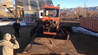 Loading the Snowcat was a small challenge on this trailer [upl. by Ahcsim]