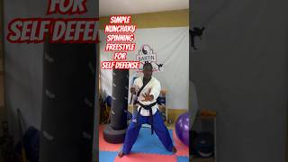 Simple nunchaku freestyle nunchaku masteroluselfdefense martialarts kungfu brucelee karate [upl. by Malinin]