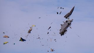 GIGANTIC RC CRASH SAAB GRIPEN XXXL 12 SCALE MODEL TURBINE JET FATAL END TOTAL DESTROYED [upl. by Elocen]