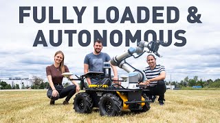 Robot Spotlight Fully Loaded amp Autonomous Husky UGV with Robotic Arm [upl. by Art822]