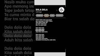 lirik lagu Dola dola [upl. by Asyar693]