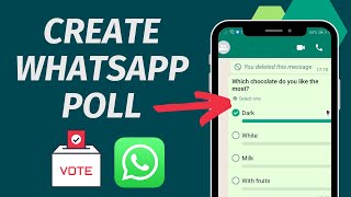 How to Create a Poll on Whatsapp 2023 [upl. by Lotsyrk]