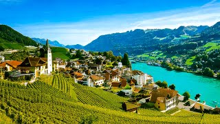 Beautiful Switzerland🇨🇭The most charming villages of the St Gallen Rhine Valley 🫶 4KHDR [upl. by Birk]