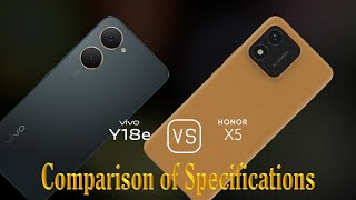 vivo Y18e vs Honor X5 A Comparison of Specifications [upl. by Ennairda]