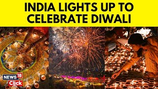 Diwali 2024  People Across India Celebrate The Festival Of Lights With Pomp  Diyas  N18V [upl. by Eulalie472]