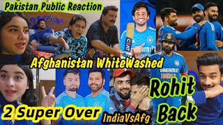 INDIA 🇮🇳 Win Most Thrill Match 2 SUPEROVER Ind 🇮🇳🇦🇫 Afg 3rd T20 Pakistan Public Reaction 😱 [upl. by Skipp]