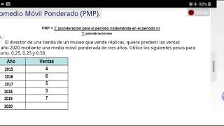 Promedio Móvil Ponderado PMP [upl. by Atenek535]