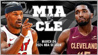 Cleveland Cavaliers vs Miami Heat Full Game Highlights  Mar 24  2024 NBA Season [upl. by Wadlinger]