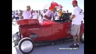 KOHLERACING Bonneville 2007 Ardun Flathead Ford 157mph [upl. by Atteselrahc]