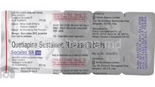 Socalm SR 300 Tablets Quetiapine Sustained Release Tablets [upl. by Sevart]