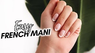 EASY French Manicure for Beginners GEL AT HOME  Bougie on a Budget [upl. by Debora]