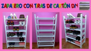 DIY COMO HACER UN ZAPATERO CON MATERIALES RECICLADOS  MANUALIDADES CON CARTON SANTIAGO Y SUS IDEAS [upl. by Lladnyk]