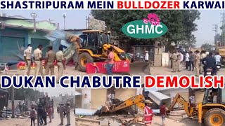 Dukan Chabutre Demolished in Shastripuram Hyderabad by GHMC [upl. by Eindys]