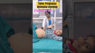 Twins PregnancyAntenatal check upshortsvideo [upl. by Egiap468]