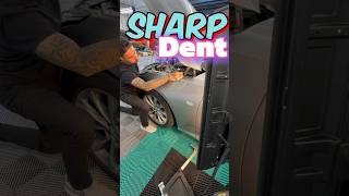 Sharp dent repair  Pdr training autobodyrepair paintlessdentrepair cardentrepair diy [upl. by Annoyt]