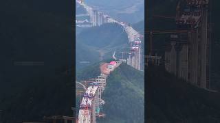 WORLDS LONGEST EXPRESS BRIDGE WAY UNDER CONSTRUCTION IN GUIZHOU bridge construction engineering [upl. by Omixam854]