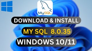 How To Download amp Install My SQL Server and Workbench latest version in Windows 10  11 [upl. by Lessig]