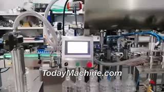 Brenu 4 Head Automatic filling machine Bottle Can And Capping 1000ml 20l Fully Pouch Semi Small Oil [upl. by Jaine]